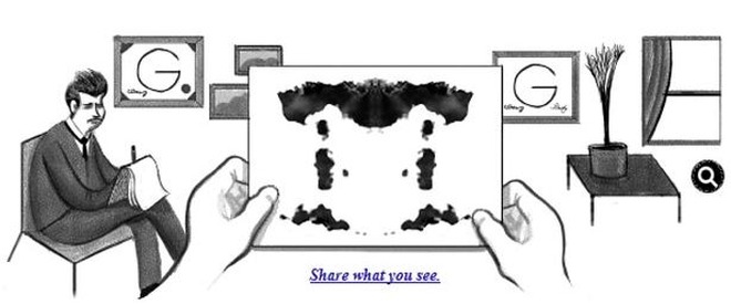 Hermann Rorschach Google Doodle The Inkblot Test Logo