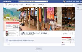 Facebook friend advertising charity