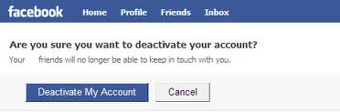 reasons to deactivate your facebook account