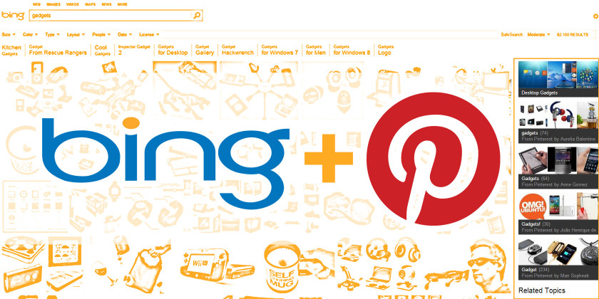 Bing and Pinterest