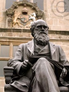 Charles Darwin Google Doodle Statue in Shrewsbury