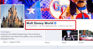 Facebook Verified Accounts Walt Disney World