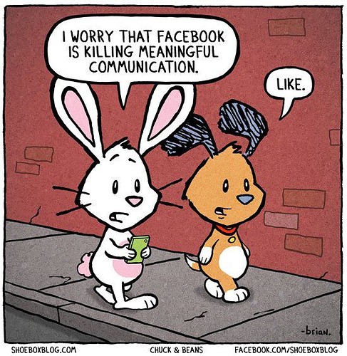 Facebook update like button funny cartoon