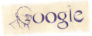 Gandhi Google Doodle Google Logo