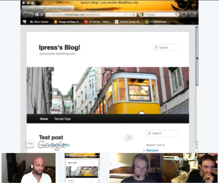 Google Plus Hangouts Feature screen shares