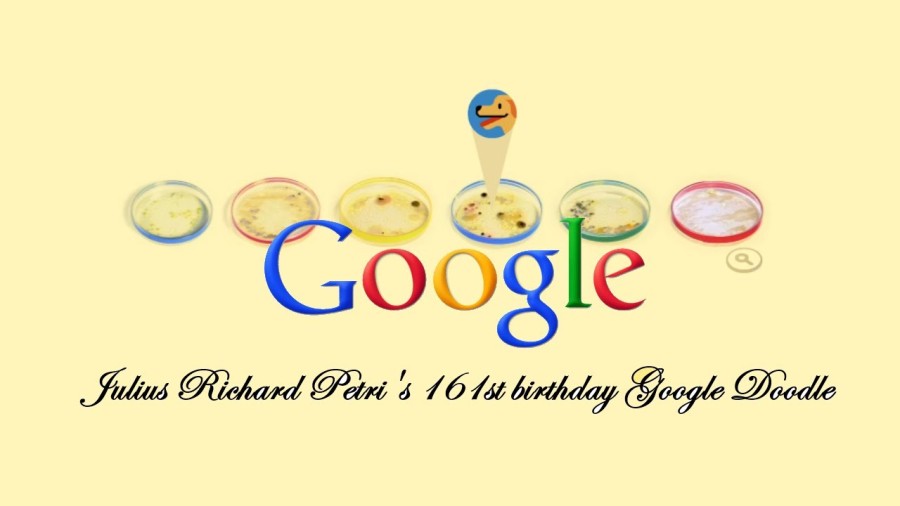 Petri Dish Google Doodle 161st Birthday