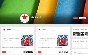 Brands on Google Plus
