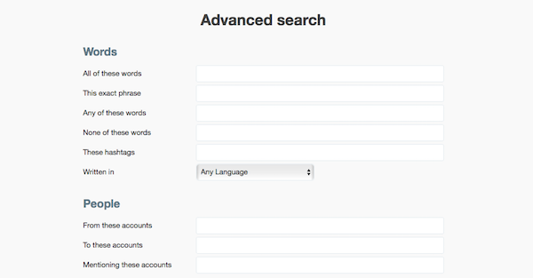 Twitter Advanced Search for Keyword Research